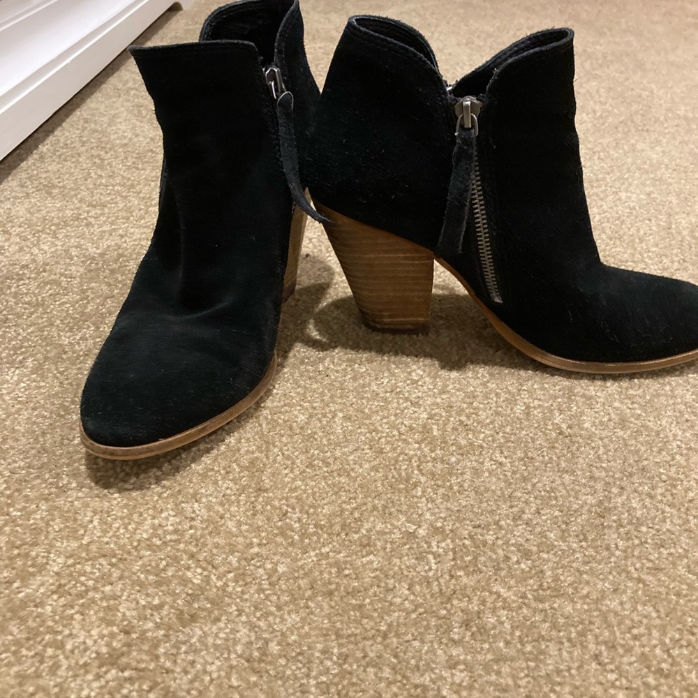 Black suede dolce vida booties